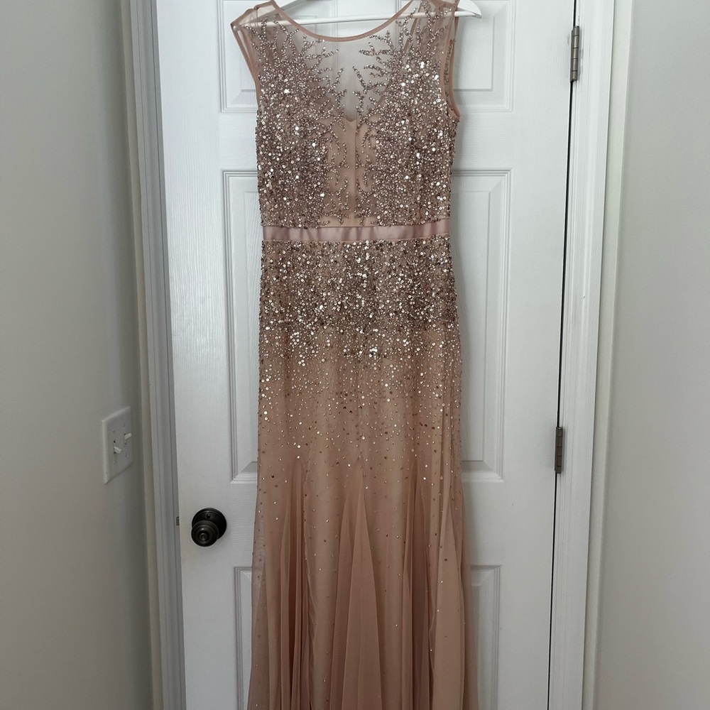 Mother of the Bride or Long Gown for formal event.  Blush color gown side zip.